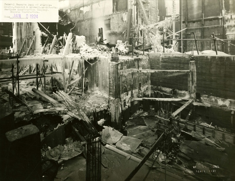 Federal Reserve Bank of St. Louis Centennial, Fire Damage at Fourth and ...